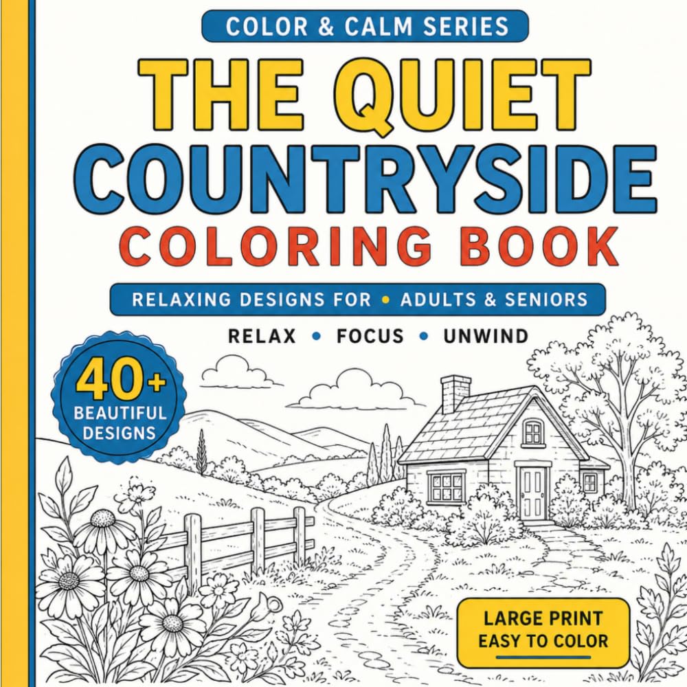 THE QUIET COUNTRYSIDE: An Adult Coloring Book of Charming Villages and Peaceful Rural Landscapes (COLOR & CALM SERIES)