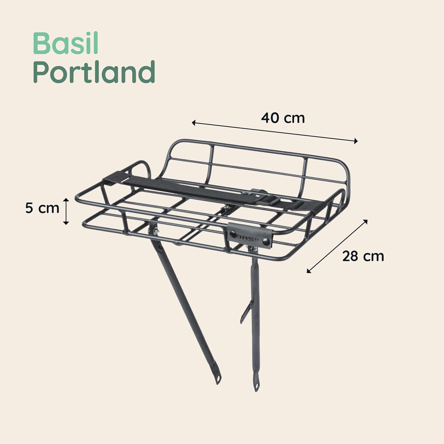 Basil Carrier Portland Front Carrier High + Removable Belt