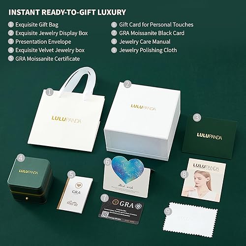 Miniatura 6 de Collar de Corazón con Piedra Natal de 31 Piedras para Mujer Moissanita de 2ct y 30 Acentos Brillantes Día de San Valentín, Cumpleaños, Día de la