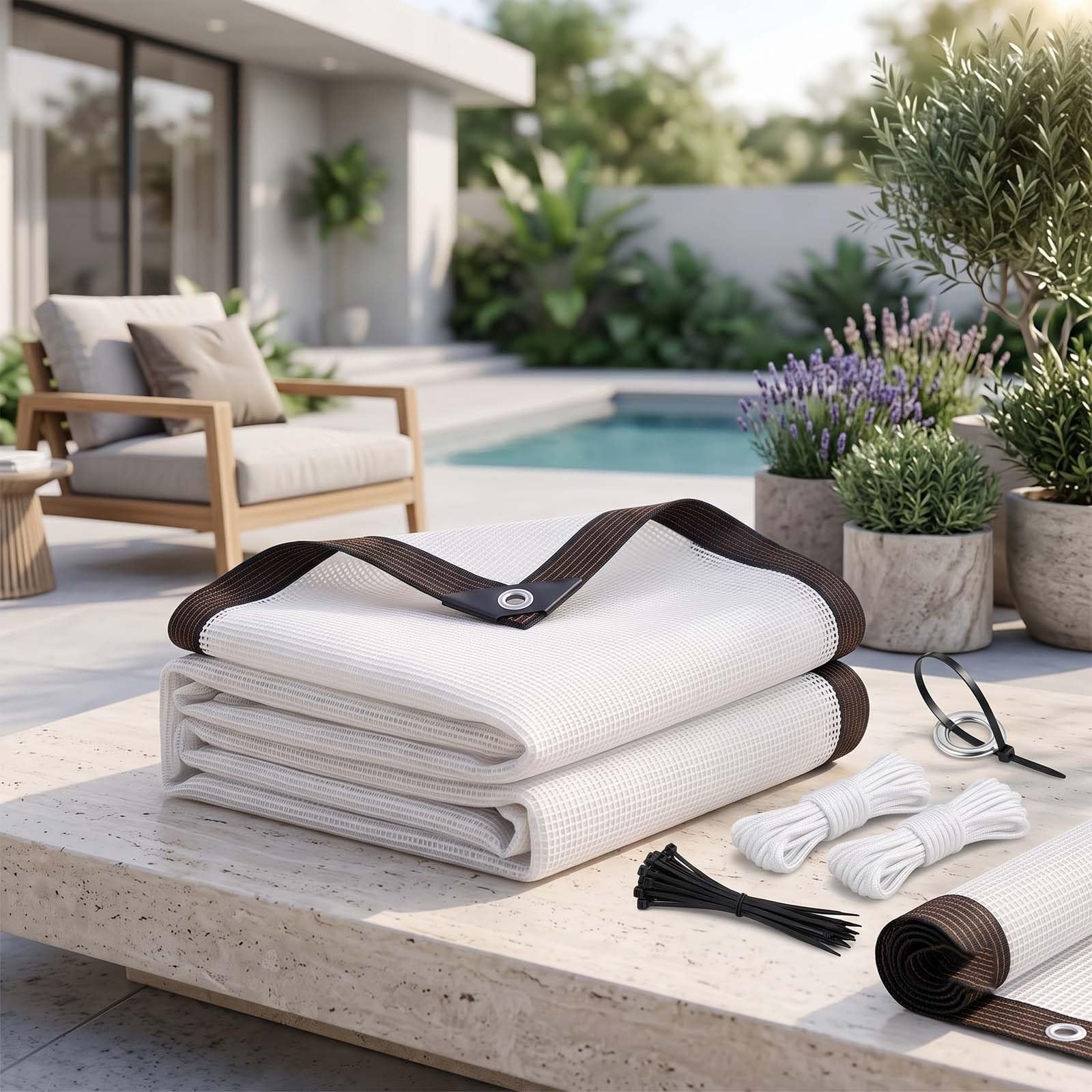 Proteger plantas del sol con malla sombreo exterior 70%