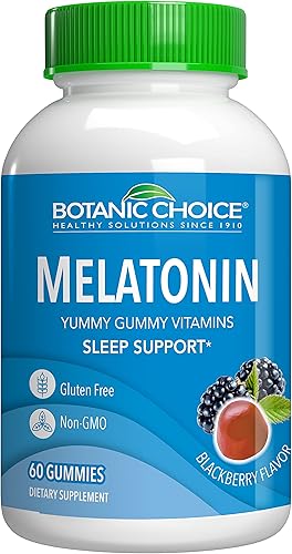Botanic Choice Gomitas de melatonina, 60 unidades - Suplemento diario para apoyar el sueño