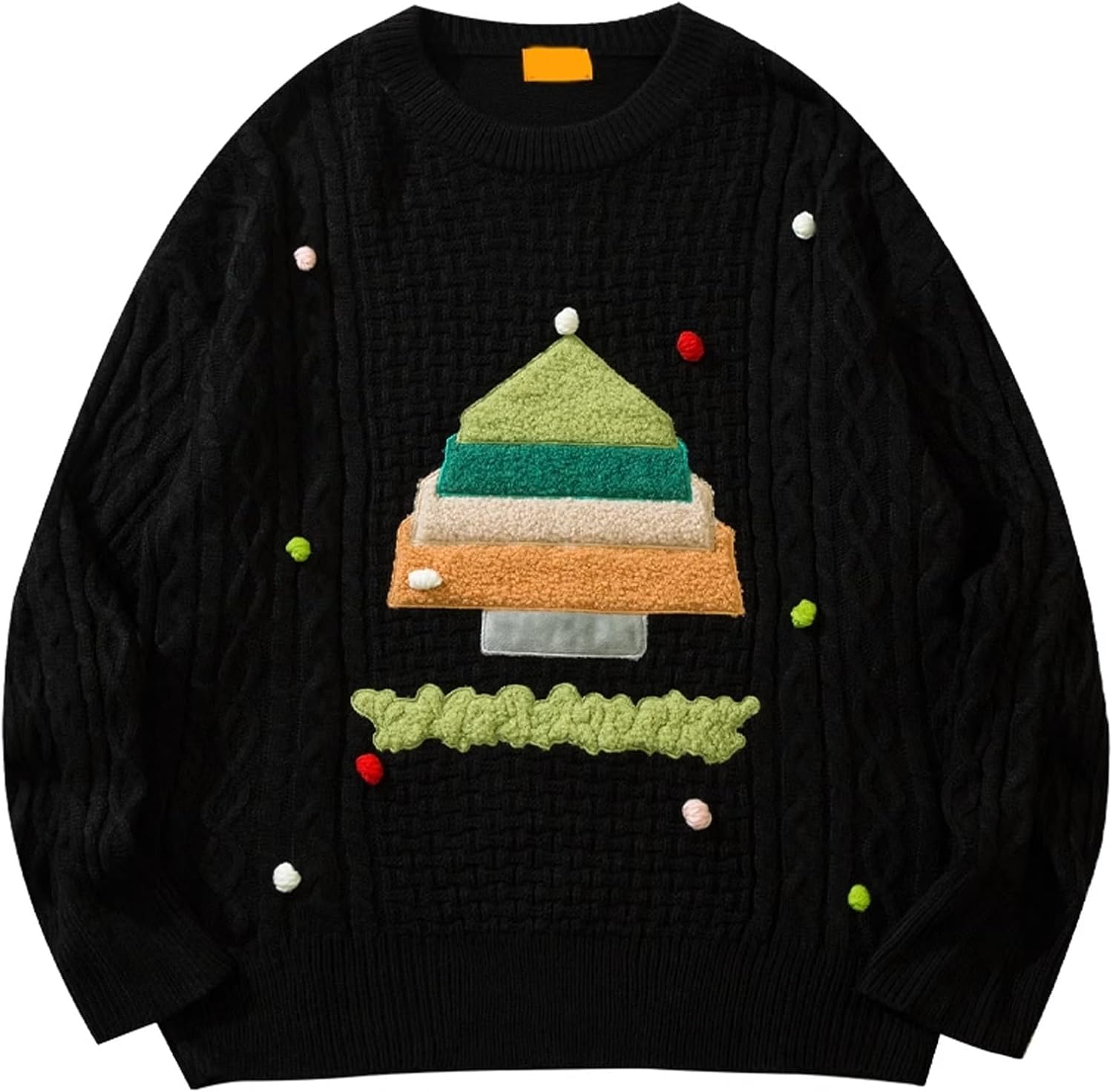 セータークリスマスメンズセーター冬厚い赤いセーター長袖ラウンドネックニットセータールーズフィットプルオーバーカジュアルセーターメンズ