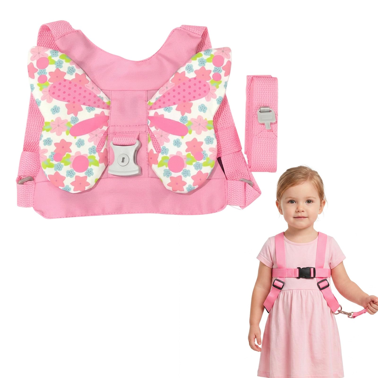 RJFUJP Baby Reins, Toddler Walking Harness Anti-Falls, Anti-Lost Child Safety Harness with Leash, Adjustable Reinforced Comfort Fit for 1-3 Years Toddlers Outdoor Activities