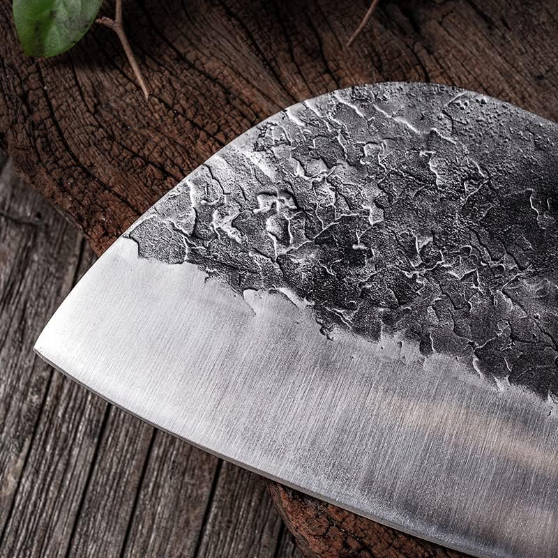 Meat cleaver, Handmade Forged Choping Knife Stainless Steel Chinese Kitchen Knife Meat Cleaver Vegetable Chopper Knife Kitchen Cutter Tool Cleaver Knife (Color : Knife with cover)