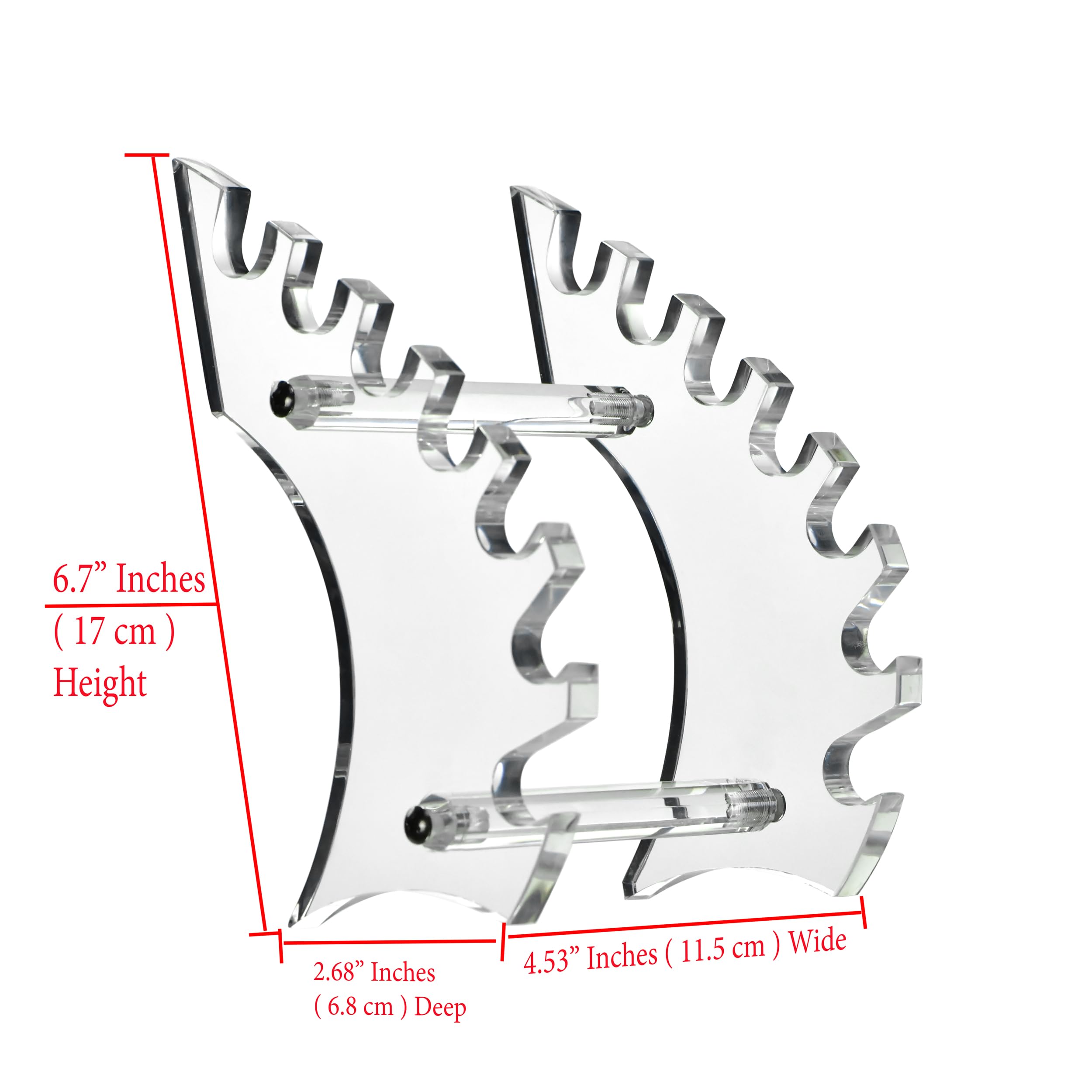 AMT Supply - Porta penne in acrilico, espositore per pennelli da trucco, organizer per pennelli, penne e sigaretta elettronica (trasparente) 7 SLOTS