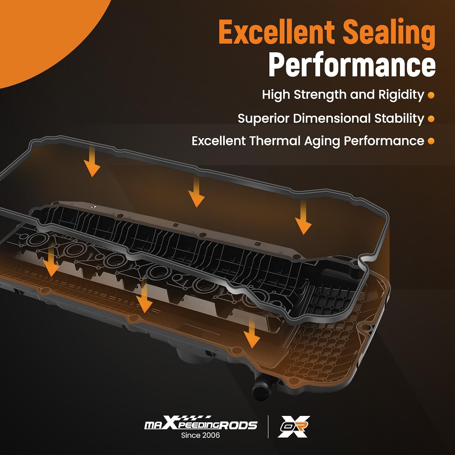 maXpeedingrods Engine Valve Cover Kit for BMW 325CI 325I 325XI 330CI 330I 330XI 525I 530I X5 1999 2000 2001,w/Gasket & Bolts, 11121432928,11121437395