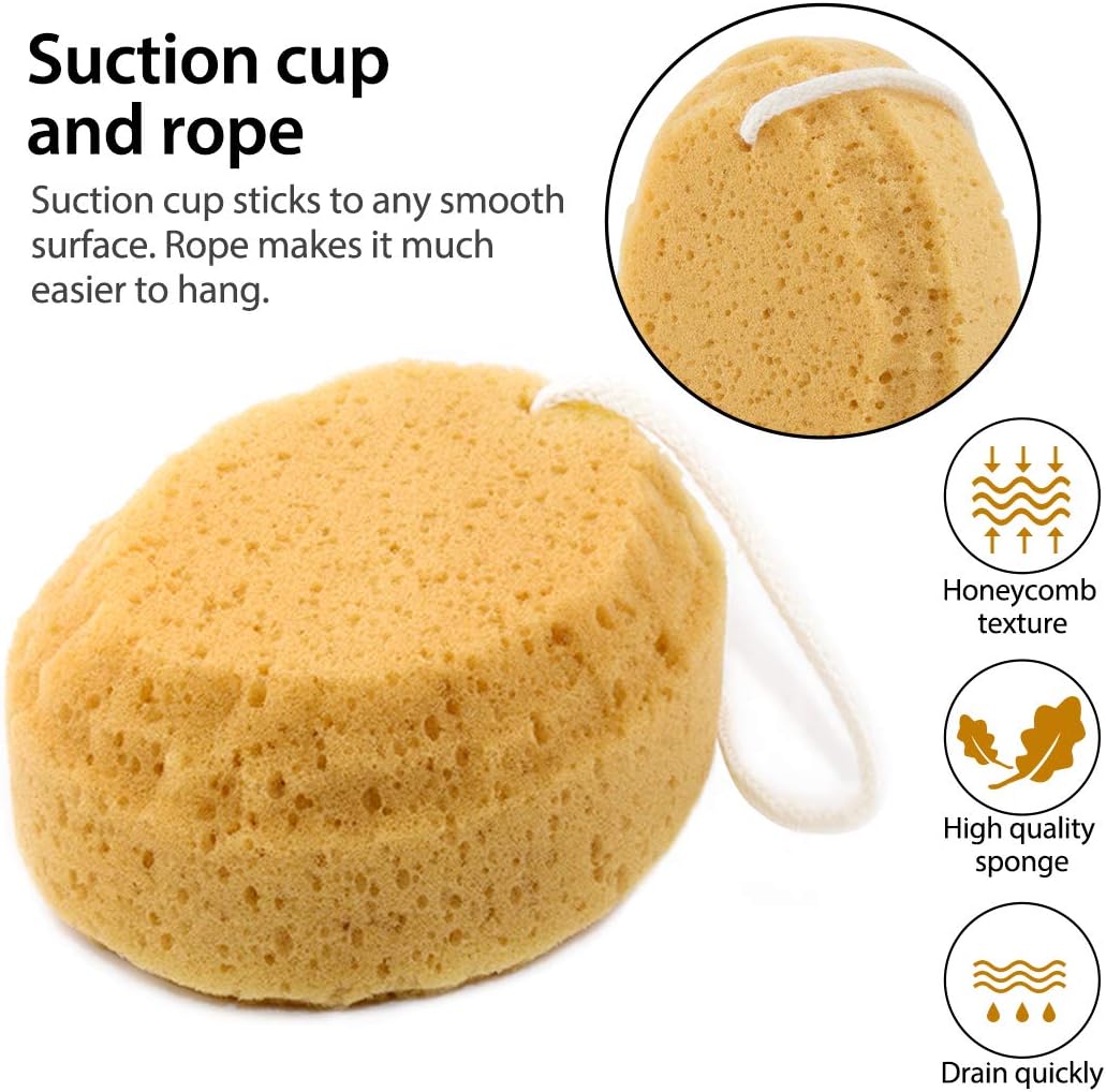 BAIMEI Bath Sponge, Shower Sponge Loofah, Exfoliating Loofahs Pouf Cleaning Body Luffa Sponge (2pcs): Health & Personal Care