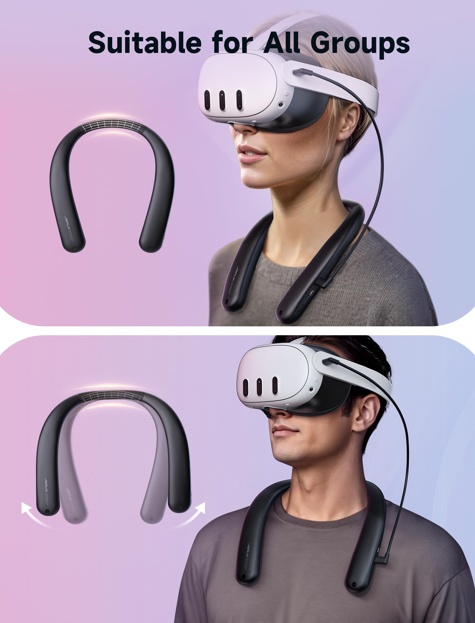 JSAUX - Batería para Oculus Quest 3, 10000mAh PD Cargador rápido (duración adicional 4-6 horas), accesorios VR Extend Power, compatible con Oculus Quest 2