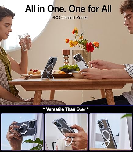 Miniatura 4 de TORRAS Funda magnética UPRO Ostand para iPhone 13 Pro Max de 6.7 pulgadas apta para MagSafe Soporte ajustable Nunca amarilla Protección de grado MIL