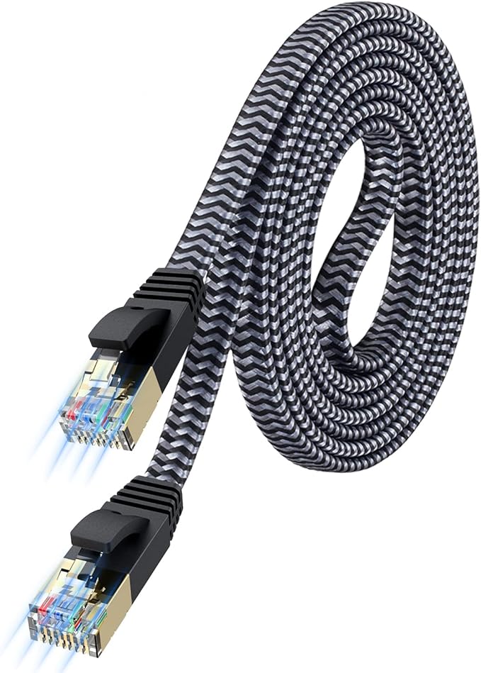 MORELECS 10ft Cat 7 Cable LAN Cable Flat Cable High