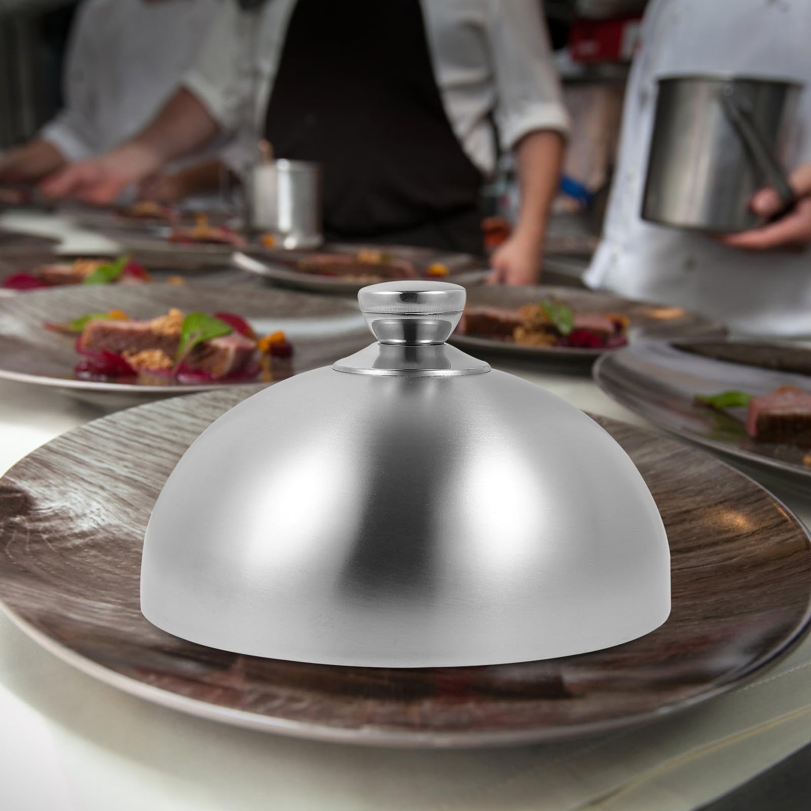 Coperchio per Alimenti in Acciaio Inox 26 CM, Copertura per Verdure e Bistecche, Protezione Alimentare per Ristoranti e Cucine Professionali