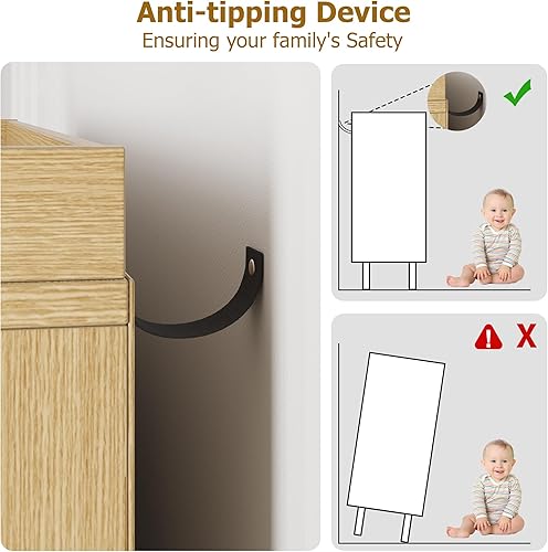 Miniatura 7 de GarveeHome Zapatero de ratán con 3 cajones abatibles y armario de almacenamiento de zapatos de 4 niveles, organizador de zapatos independiente con