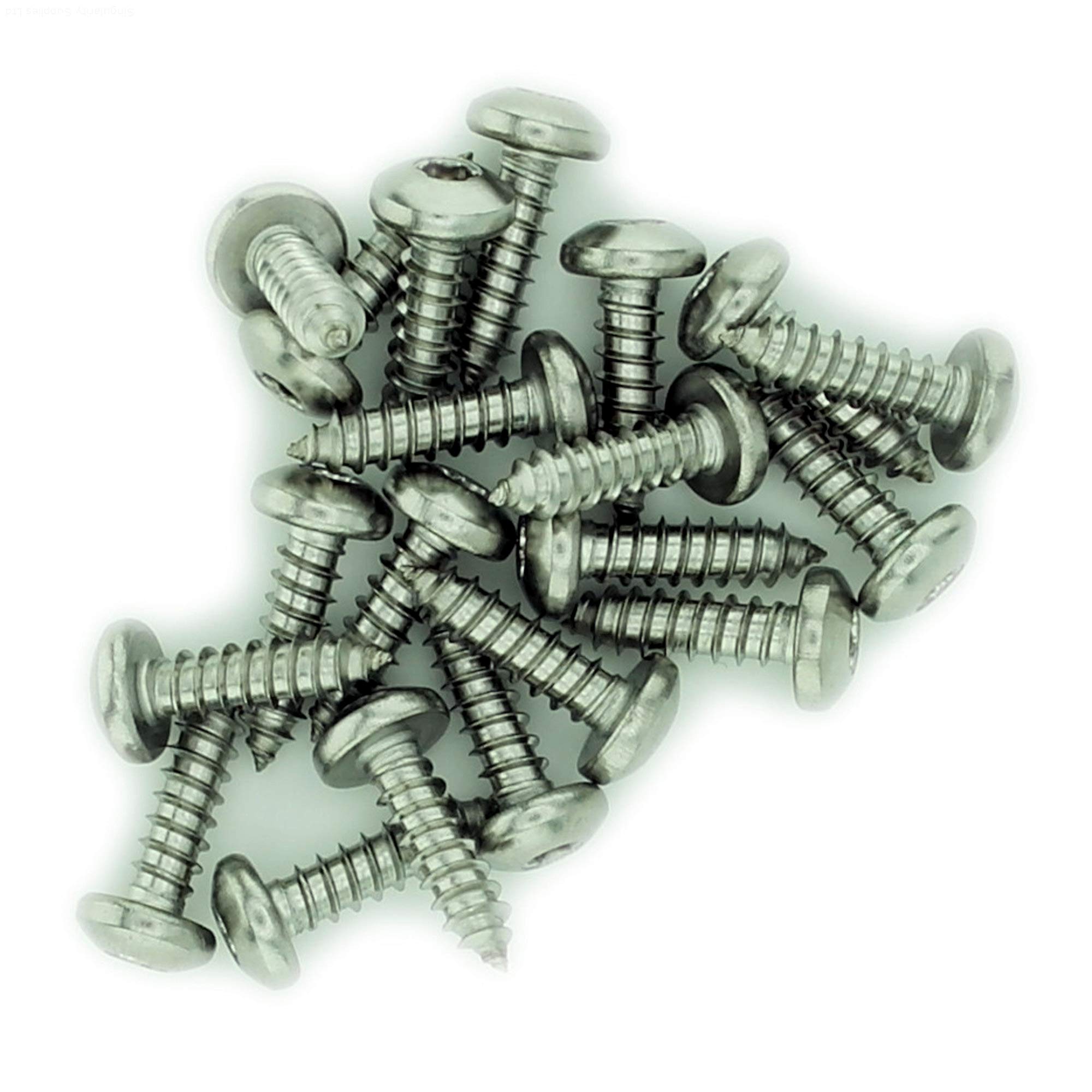 Singularity Supplies No.12 X 1.5 (5.5Mm X 38Mm) Tx Pan Self-Tapping Screw - Stainless Steel (A2) (Pack Of 20)