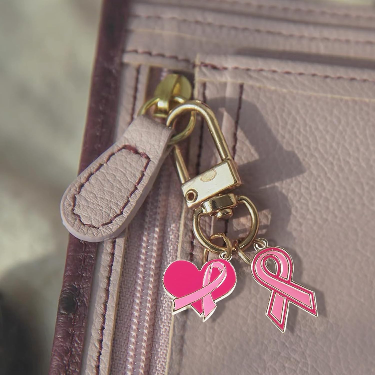 20Pcs Pink Ribbon Pendants, Breast Cancer Awareness Charms, Alloy Hope Charms, Survivor Enamel Charm for DIY Necklace Bracelet Jewelry Making - Image 6