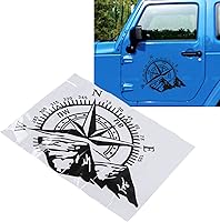 Vista 7 de Adhesivo de brújula de montaña – Calcomanía impermeable de brújula de automóvil para automóvil, camión, RV, SUV, calcomanía de brújula de ventana