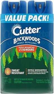 Backwoods Insect Repellent (2 Pack), Repels Mosquitos for Up To 10 Hours, 25% DEET, 6 Ounce (Aerosol Spray)