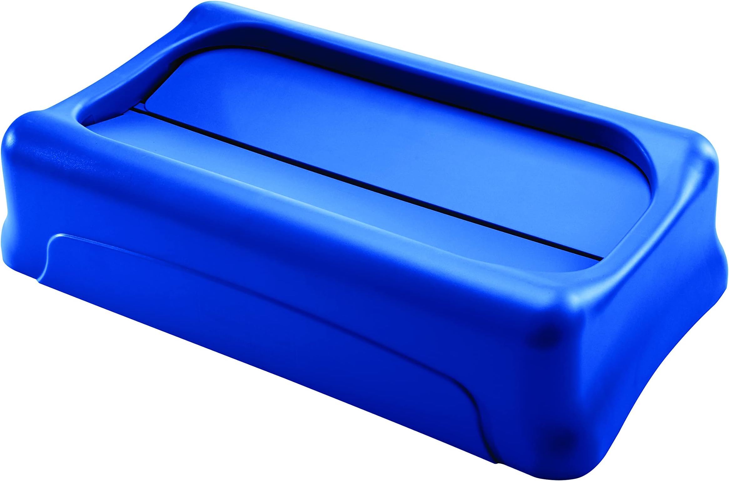 Rubbermaid Commercial Products Slim Jim Swing Lid Blue FG267360BLUE