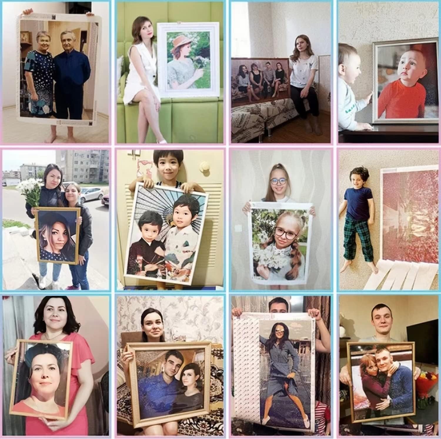 DHYBDZ Custom Diamond Embroidery 5d DIY Diamond Painting ,Personalized Photo Customized Diamond Painting,Full Drill Round, Private Custom Home Wall Decor,Gifts(50x60cm)