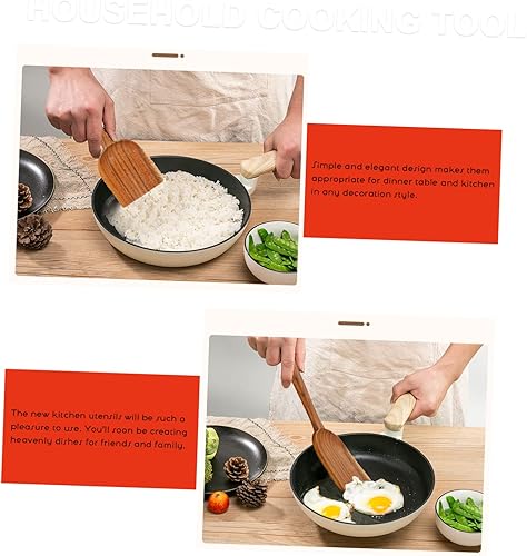 Vista 3 de Mikinona Pequeña espátula Utensilios de cocina Cuchara Agitar Cuchara Raspador Cuchara Herramienta de cocina Non-s Scratch Utensilios de cocina