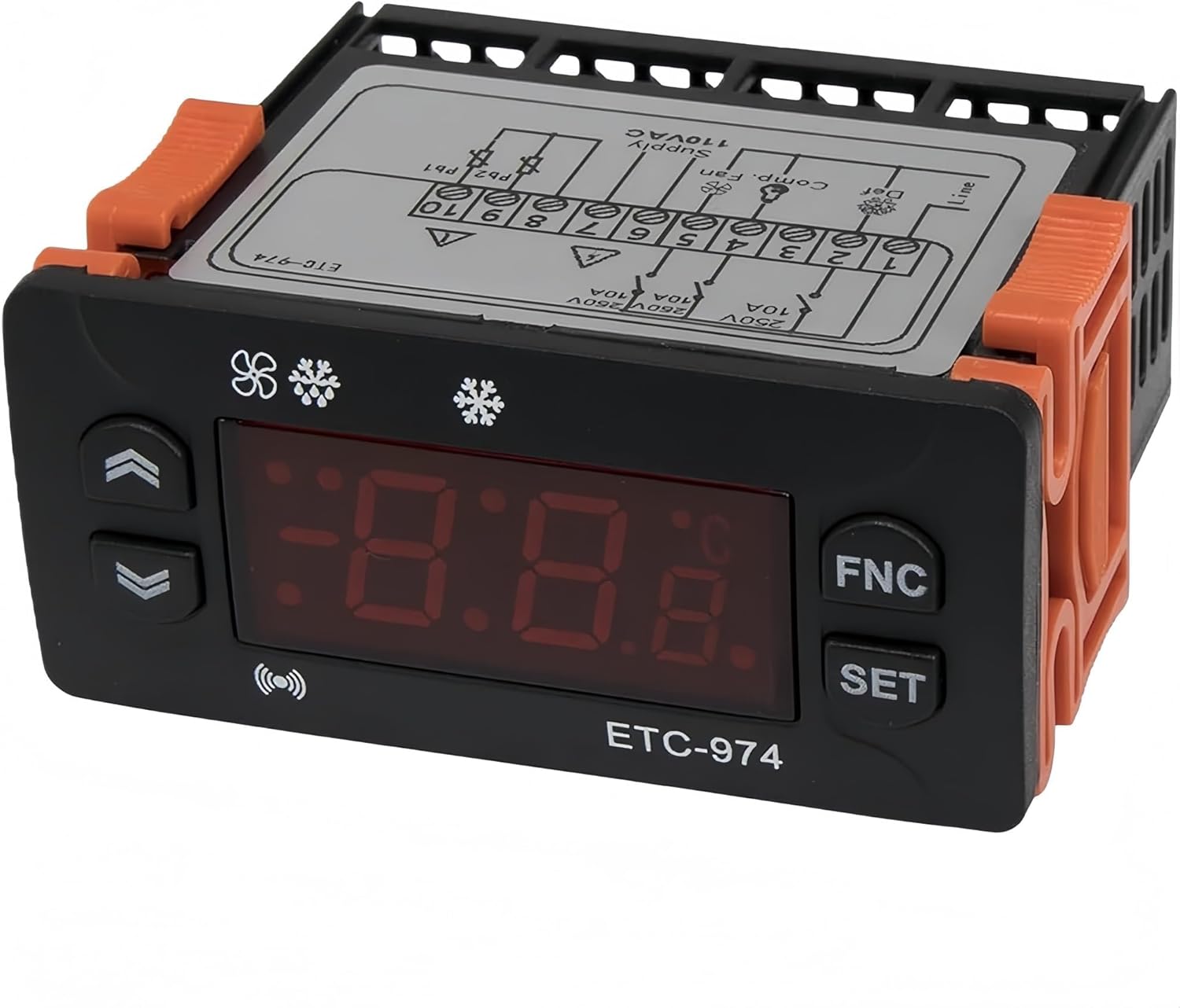 ETC-974 Temperature Controller with Refrigeration defrost Fan Alarm Function and Two sensors(AC 110V)
