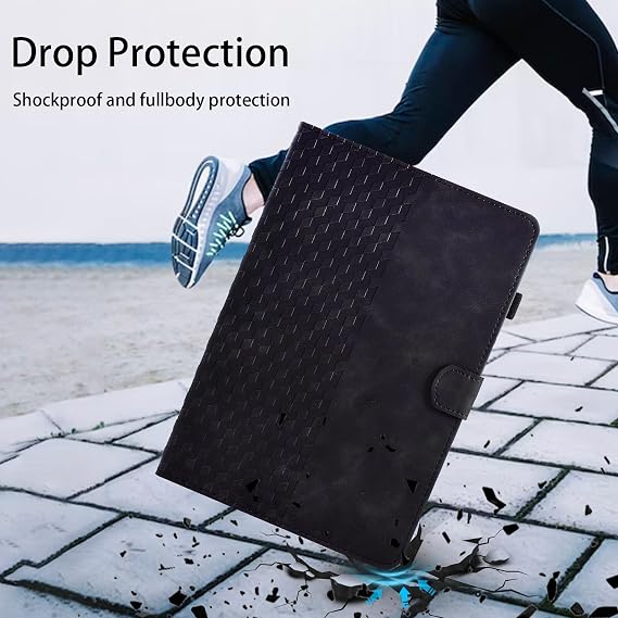 Case for iPad Mini 7 (A17 Pro) 2024 7th Generation/iPad MINI 6th Generation 2021 8.3 inch, PU Leather Folio Flip Cover Smart Shell with Auto Sleep/Wake Multi Angle Viewing Stand, Black