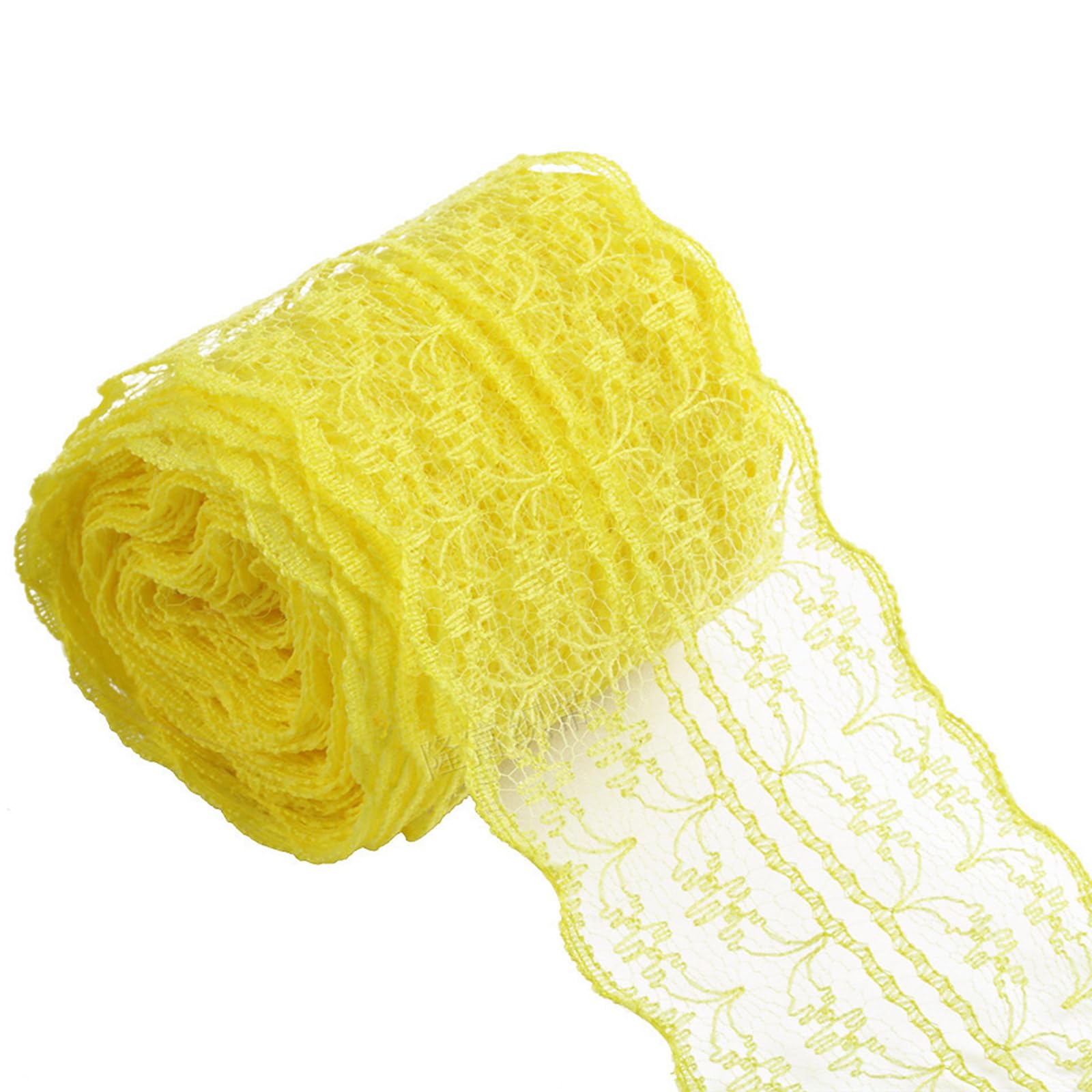alloneslife Water Soluble Lace 4cm Wide for Family Craft Sewing Projects and Wedding Decoration Polyester Fabric Sturdy Designs Wide Lace Trim