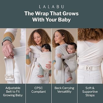 Lalabu The Simple Wrap - Stylish Safety Tested Baby Sling Carrier - Camel