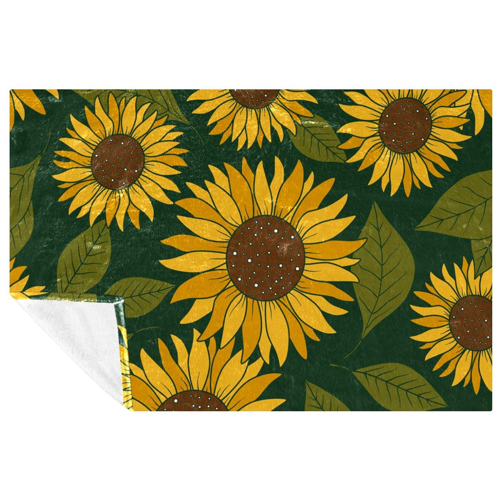 Couverture douce chaude tournesol pour vos pique-niques et camping