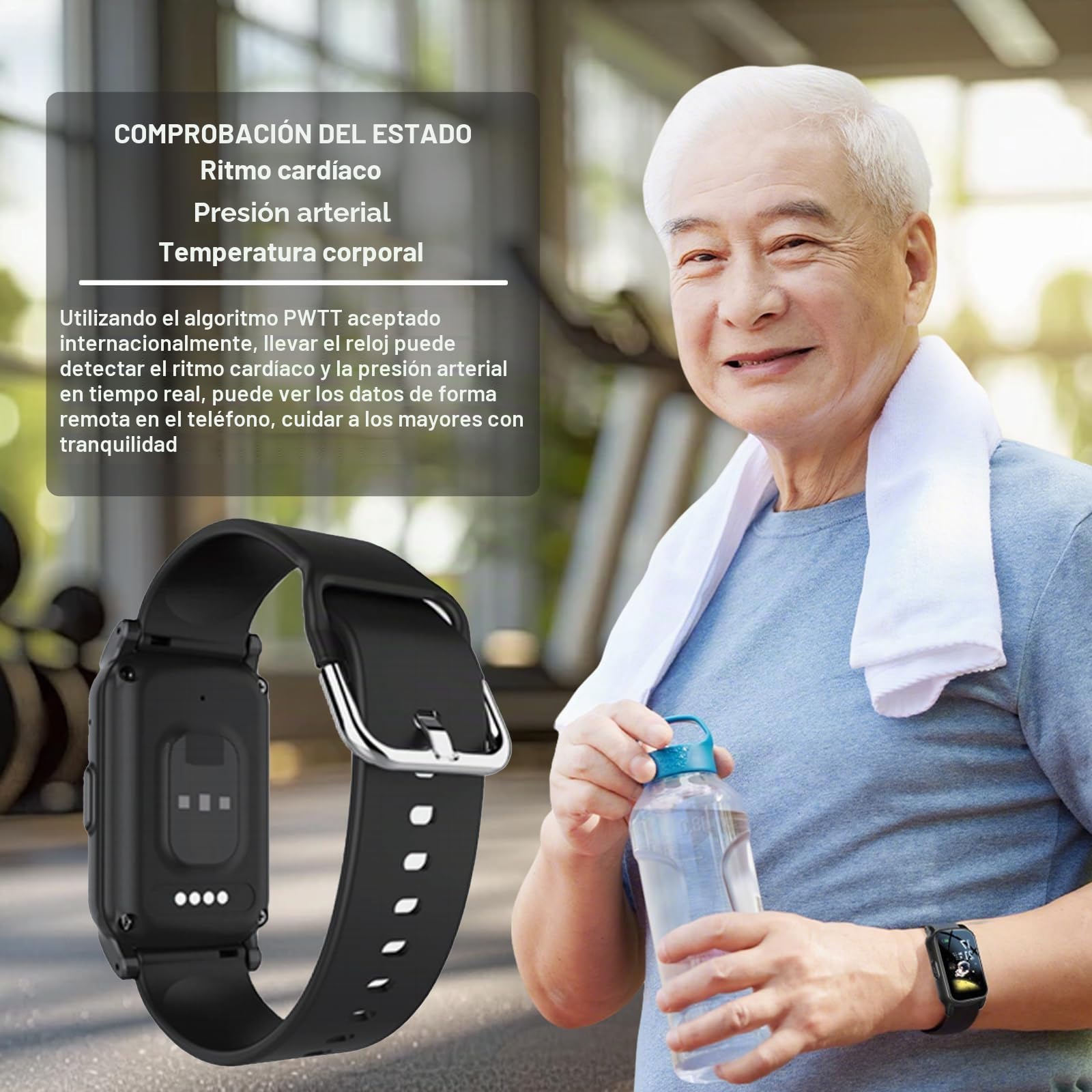 Reloj Localizador Personas Mayores, para Personas Mayores, Botón SOS, Videollamada, Localizador GPS Ancianos para Alzheimer, Ayuda para DemenciaRed,1.25 * 0.57 * 2.22inch
