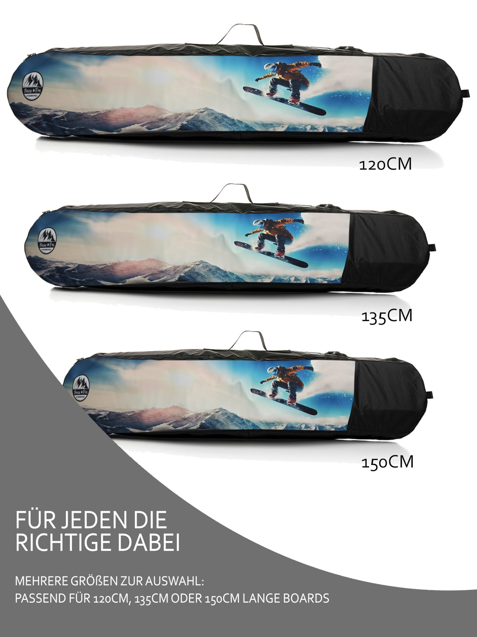 BambiniWelt by Rafael K. Zaino da snowboard per bambini, borsa da snowboard per bambini, molto spazio