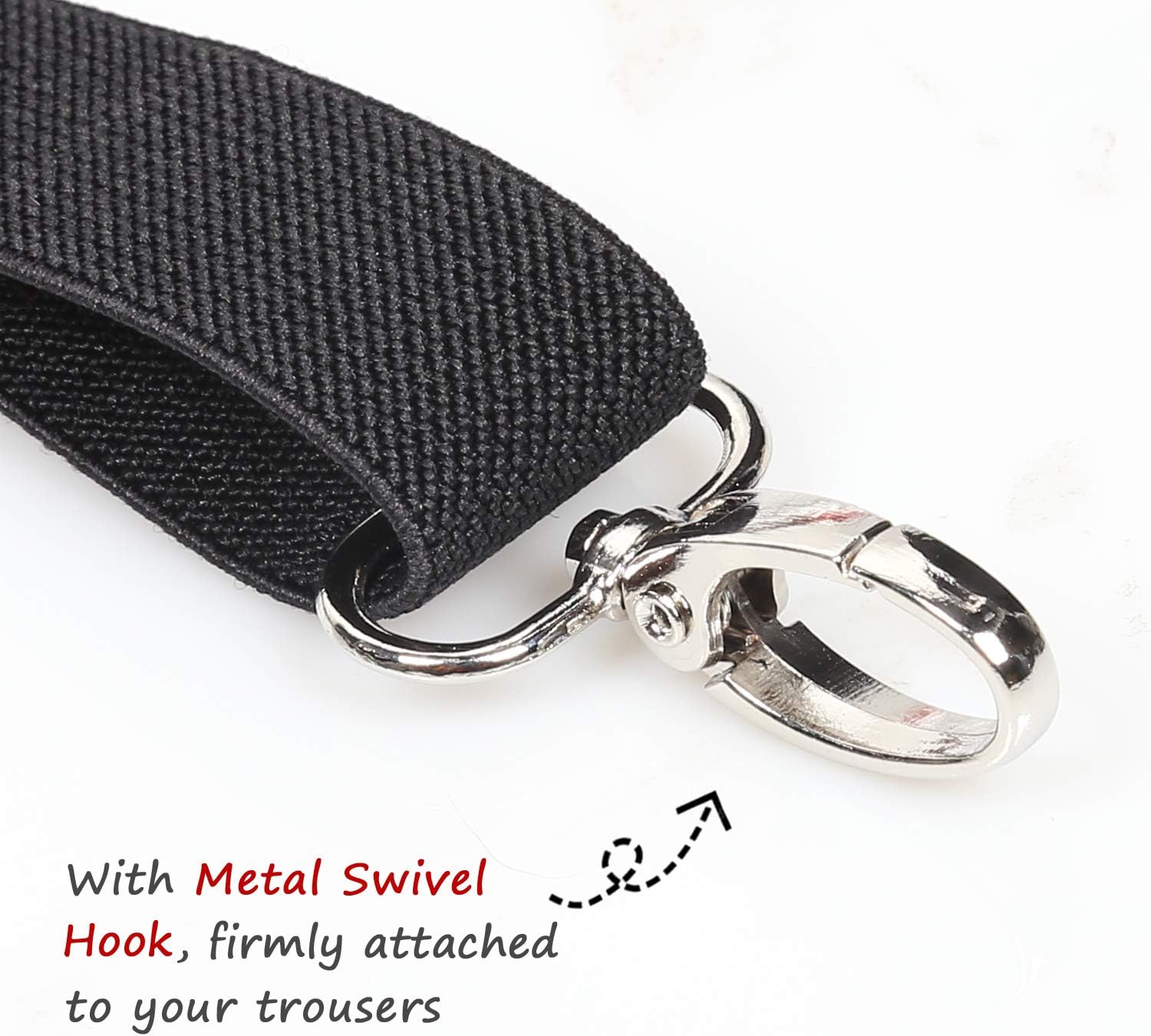 Alizeal Solid Skinny Suspenders X Shape for Men with Elastic Band - Image 4