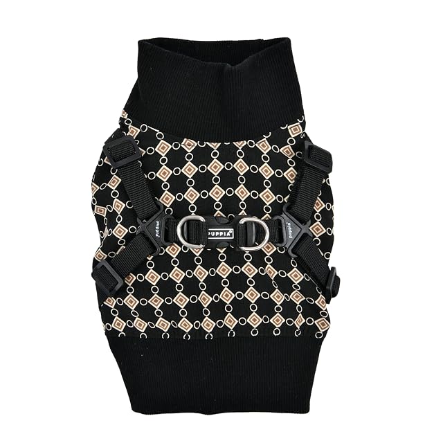 Puppia Jace Jacket - Arnés para Perro, diseño cálido de Invierno con patrón de Diamantes para Perros pequeños…