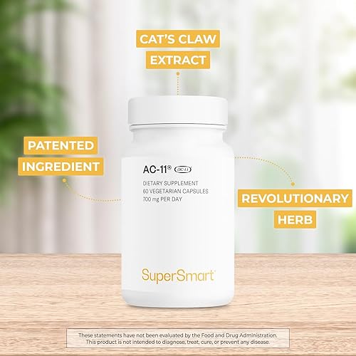 Miniatura 3 de Supersmart - Suplemento AC-11 (extracto de garra de gato) 700 mg por día - Corteza de Uncaria Tomentosa - Reparación del ADN celular -