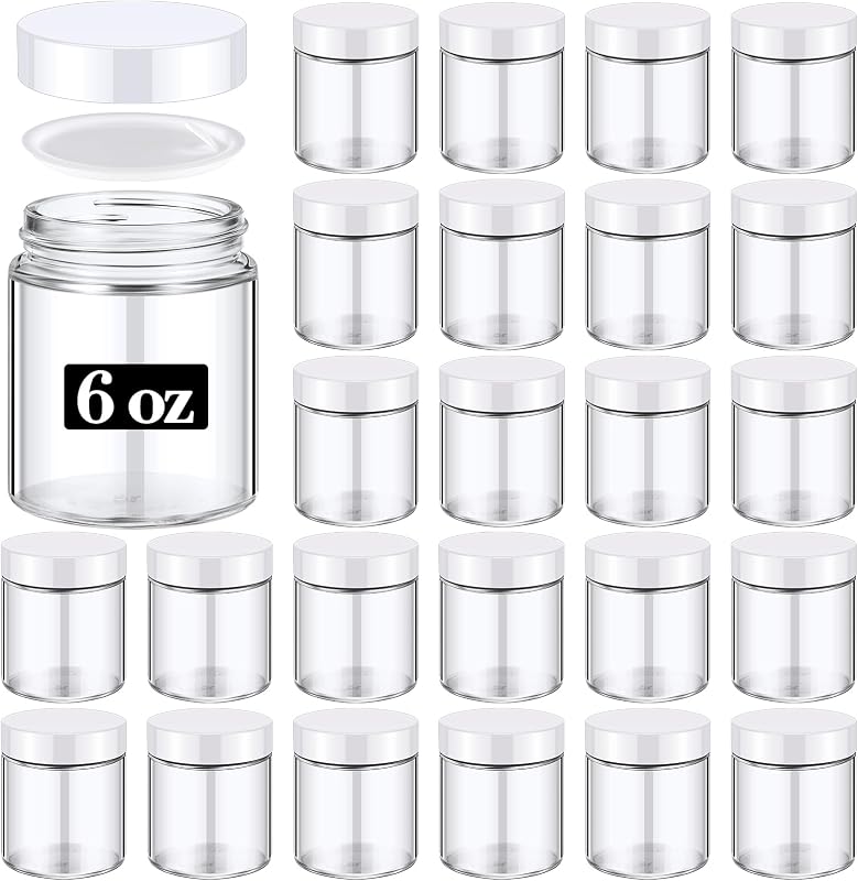 Domensi Frascos de Vidro de 175 mL com Tampas, Pacote com 24