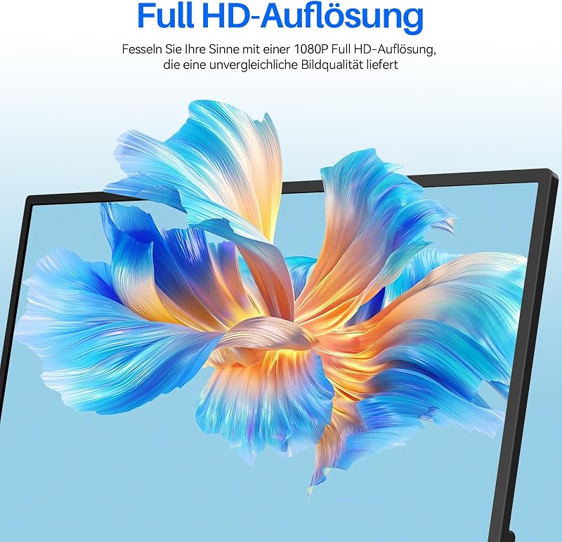 Jhcztrk 14 Inch Touchscreen Hordozható Monitor 1200P FHD IPS HDR Ultraslim