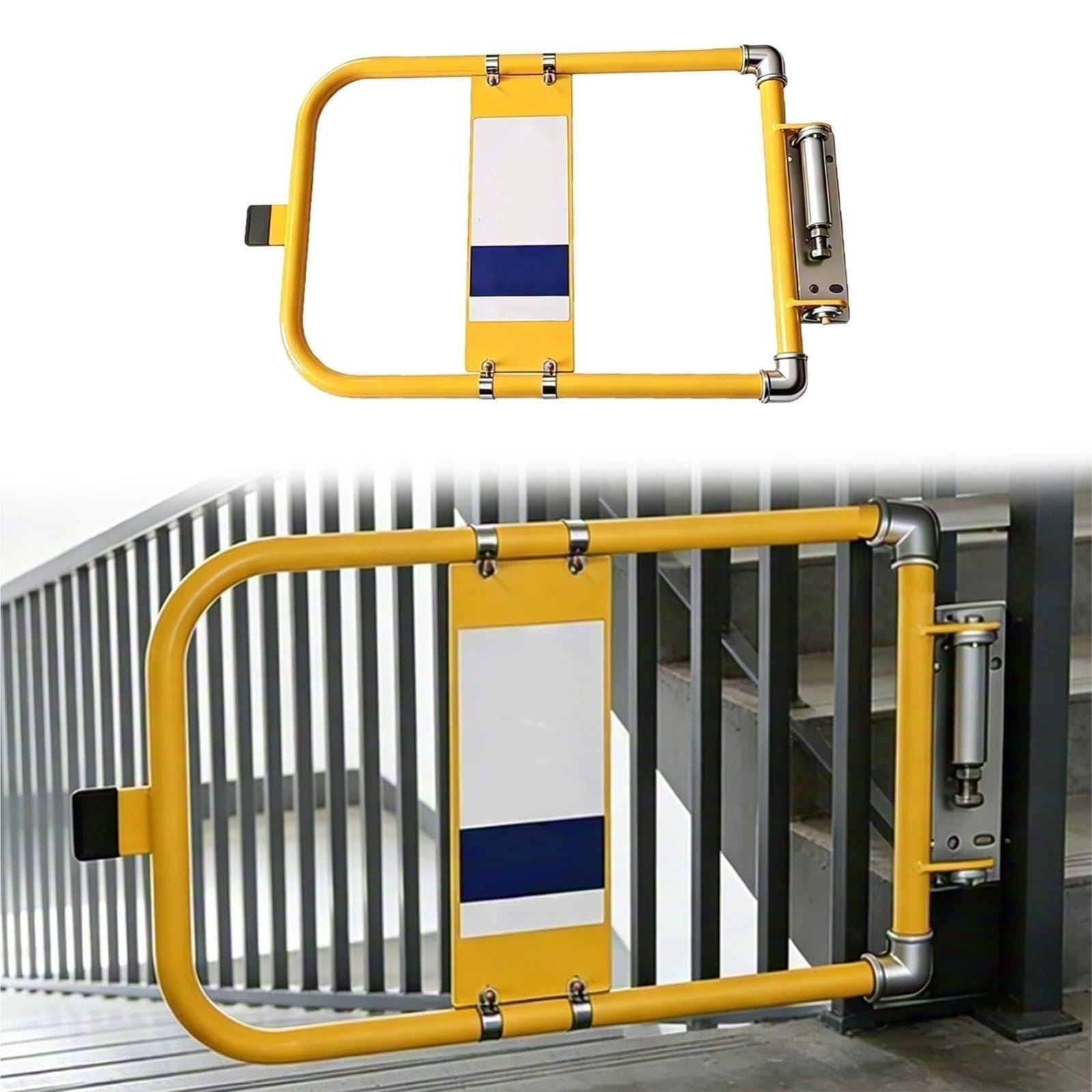 Porta di sicurezza gialla con porta battente a chiusura automatica for carichi pesanti cancello battente(500 * 850)