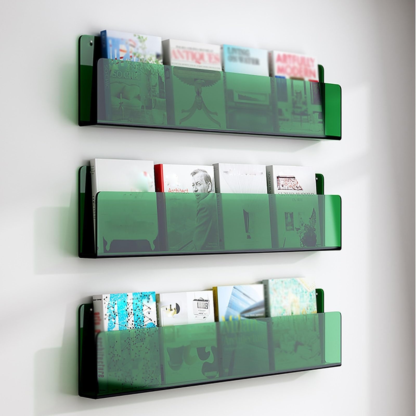 SOBS Porte-revues en Acrylique Transparent, Porte-brochures, décoration Murale, étagère de Rangement, présentoir de Magazines et Porte-journaux for Bureau, Salle d'attente(3 Pack,70cm SOBS Porte-revues en Acrylique Transparent, Porte-brochures, décoration Murale, étagère de Rangement, présentoir de Magazines et Porte-journaux for Bureau, Salle d'attente(3 Pack,70cm