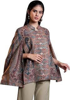 Zamour Women's Woven Royal Luxury Cape Jacket (Medium-Large) Price In India