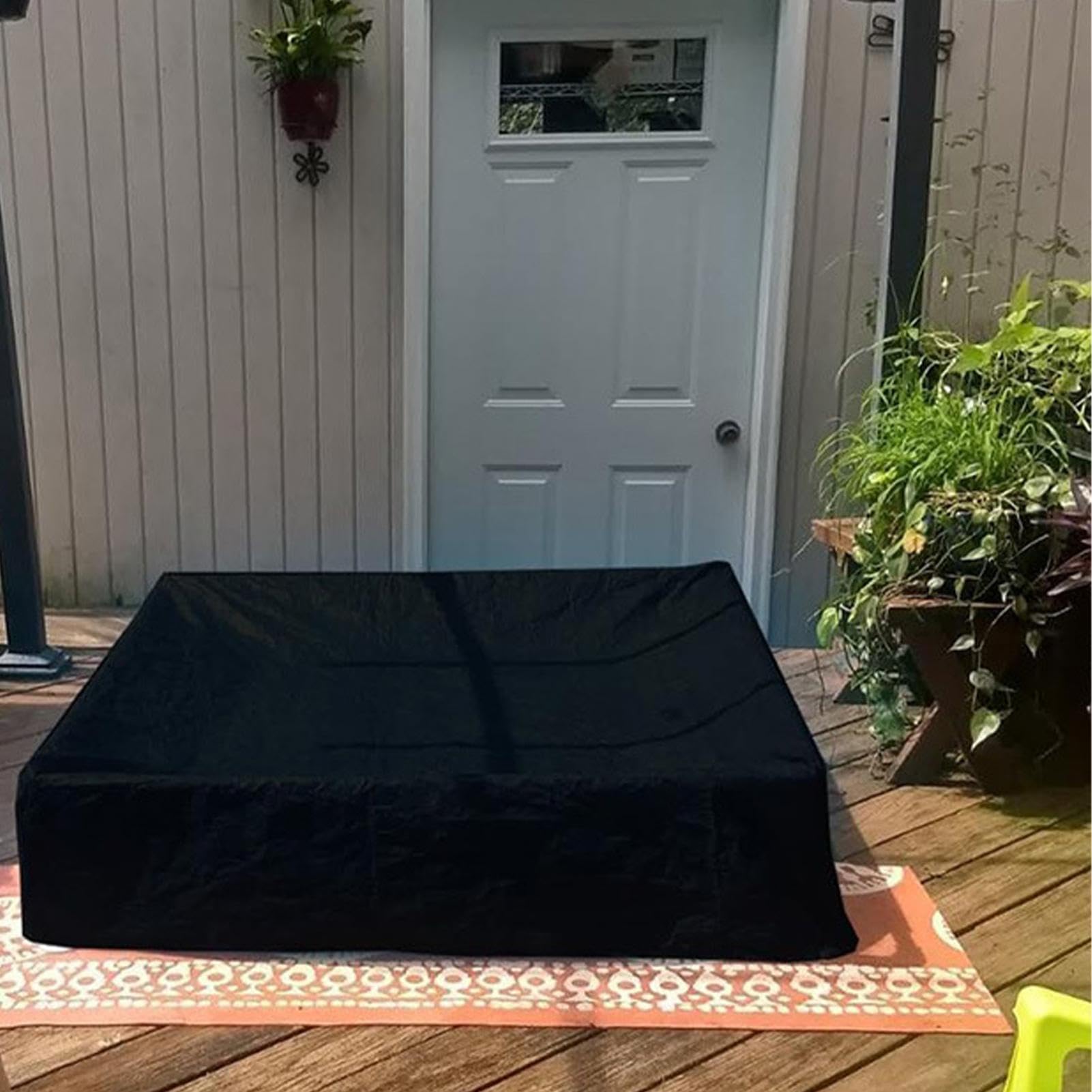 de piscina para perro, 122 x 122 cm, cuadrada, portátil, cortavientos