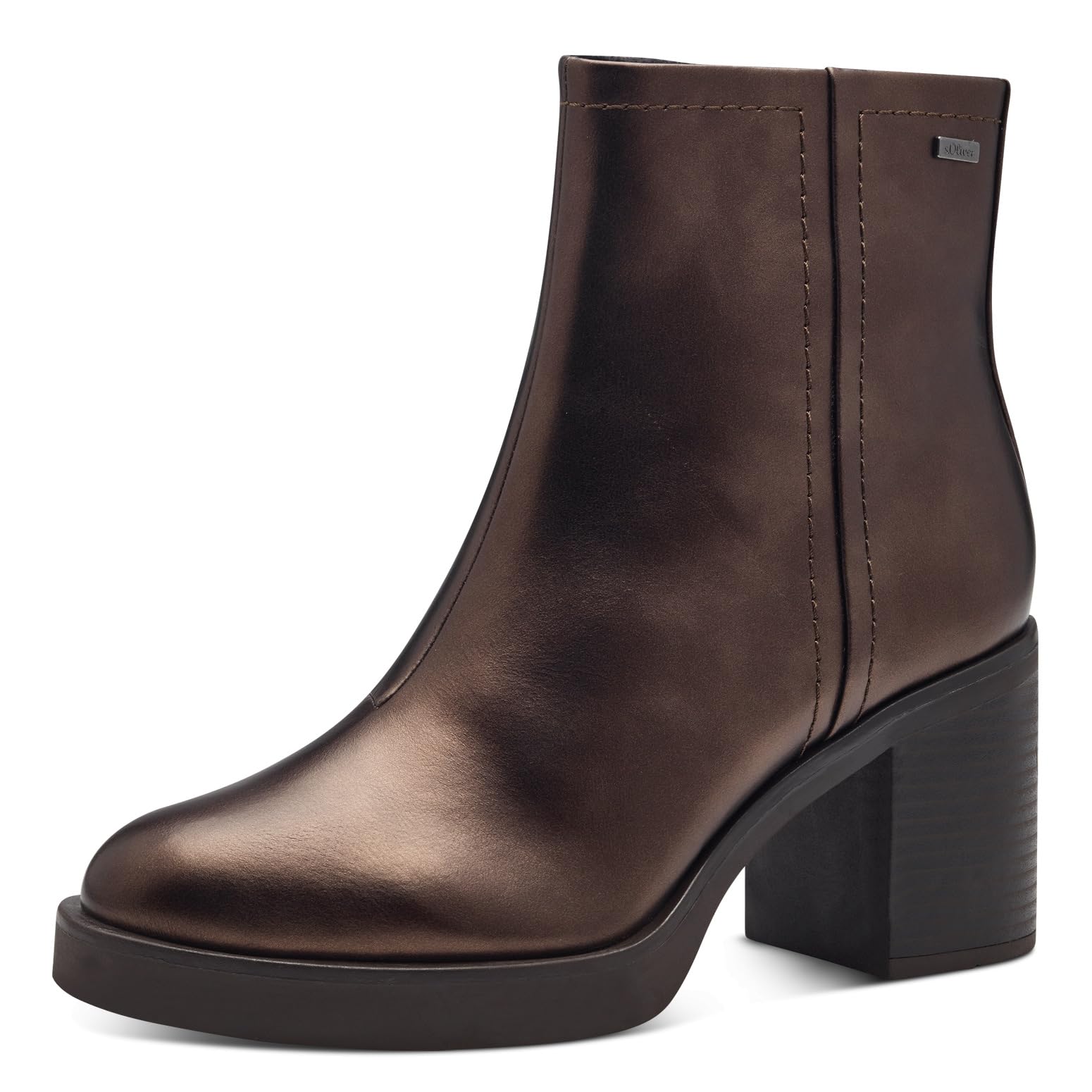 s.Oliver Women's Boot Heel 5-25324-41 Ankle Boots, bronce metal, 8 UK