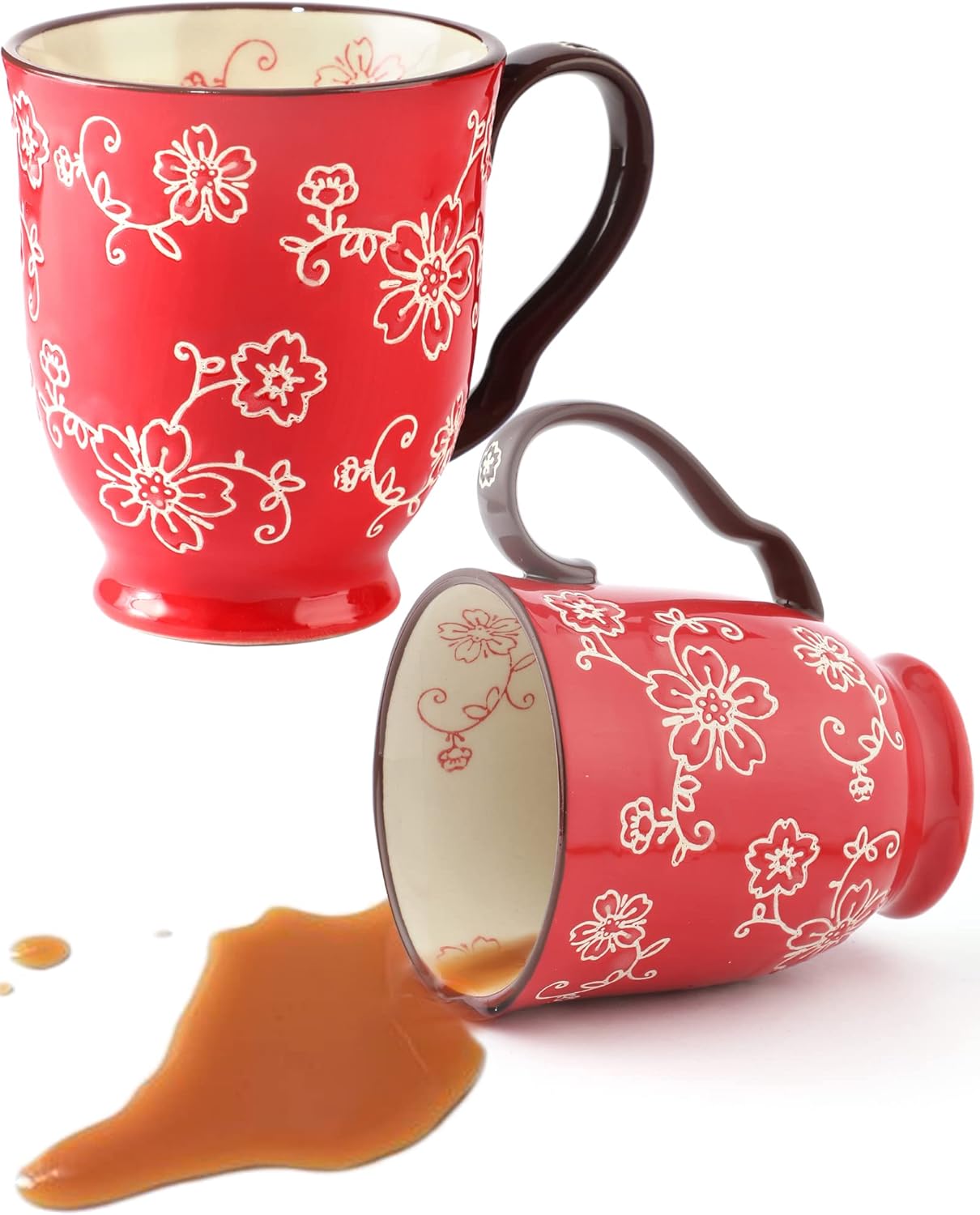 Kunaboo Artisanal Ceramic Mugs, Ceramic Coffee Cups, Coffee Mug Set of