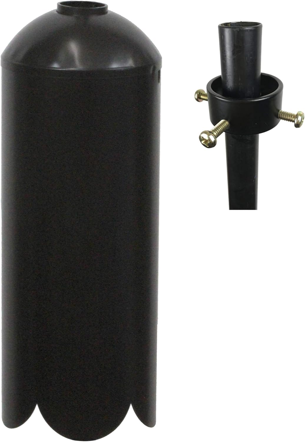 Kettle Moraine Bird Feeder Pole Set with Squirrel Baffle & Twister Ground Socket (2 Arm) : Patio, Lawn & Garden