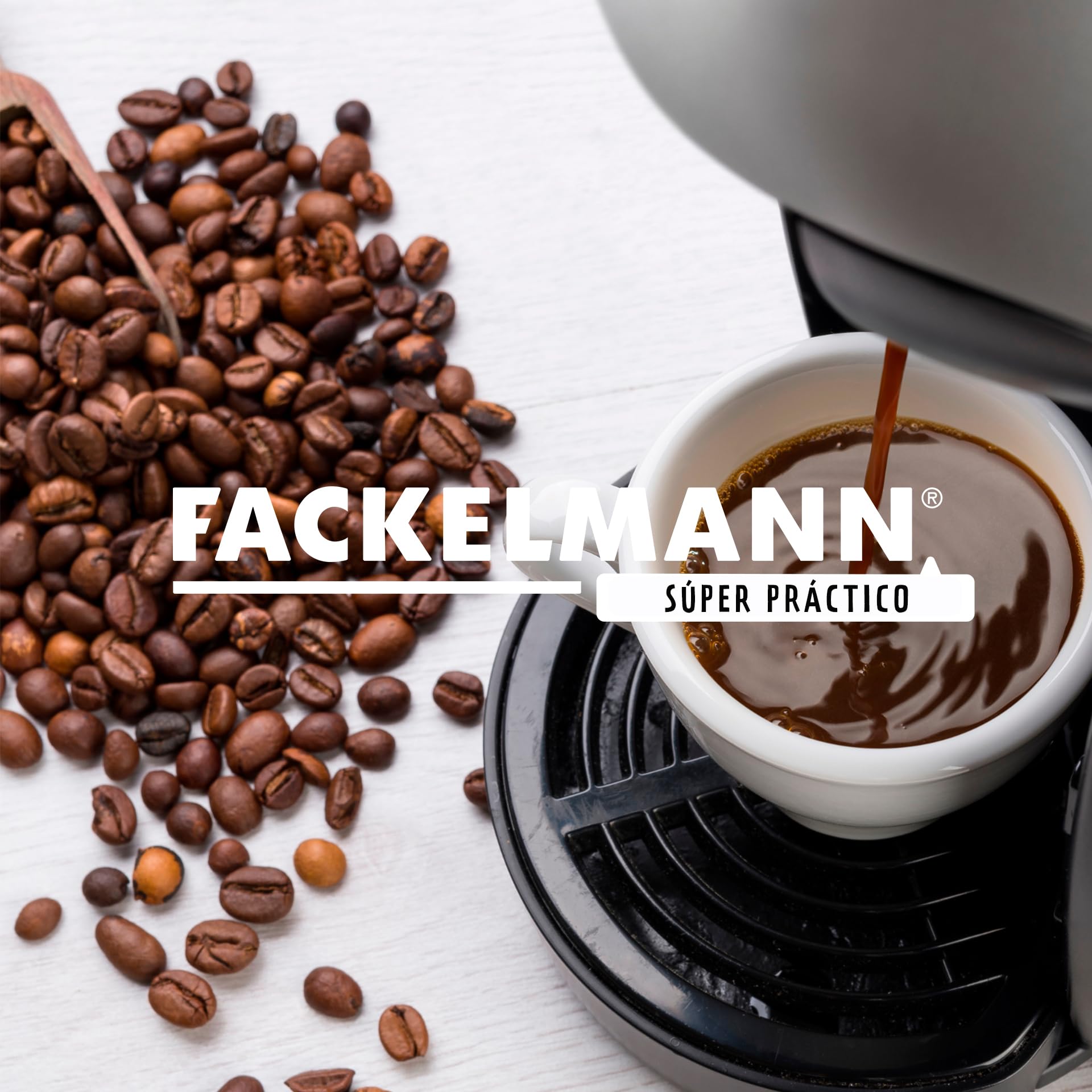 Fackelmann Dispensador de Cápsulas de Café Dolce Gusto, Soporte Vertical en Acero Cromado, Organizador con Capacidad para Guardar 18 Cápsulas, 3 Columnas, 12.5 x 32.6 x 11.5 cm