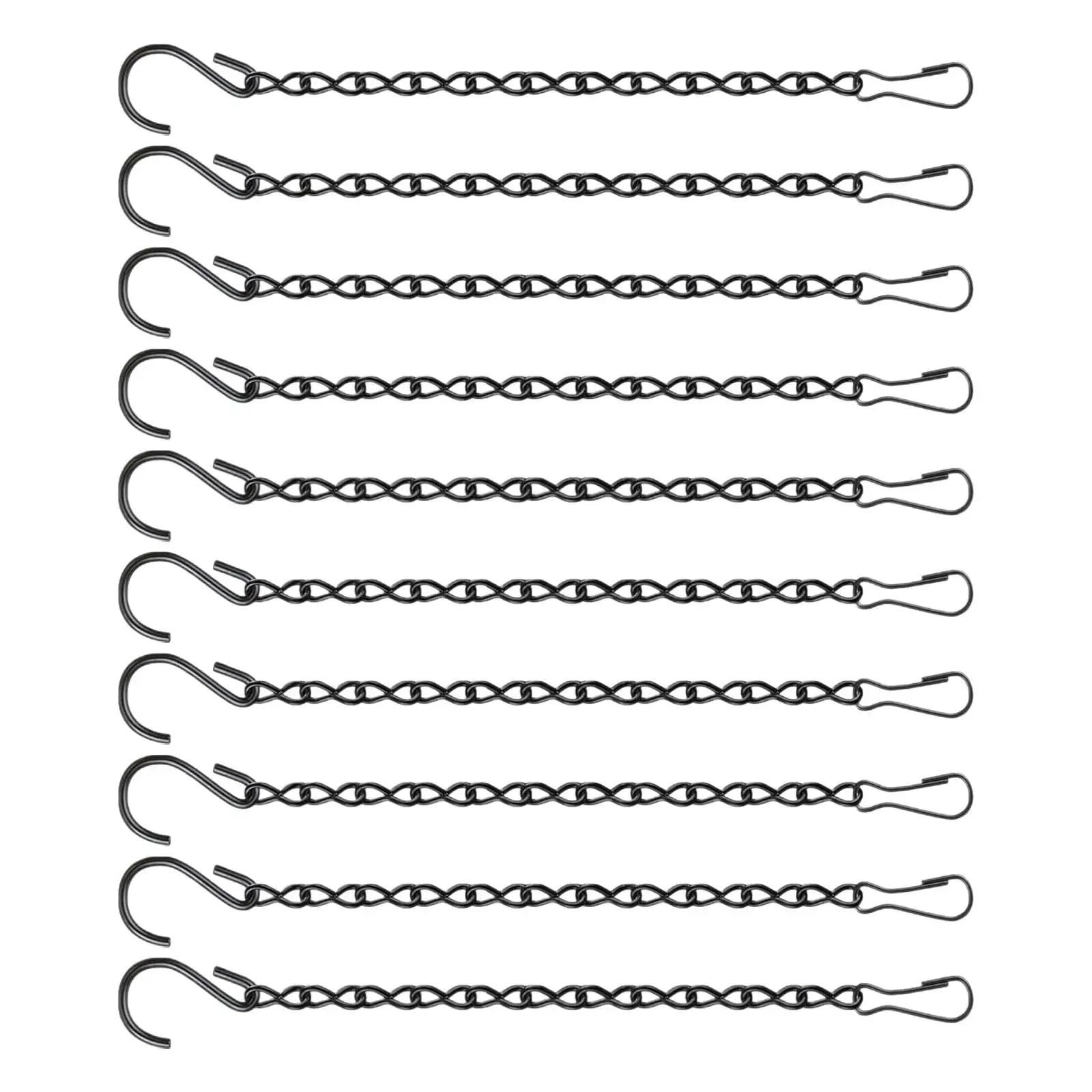 WUYXTO 10 Pcs Garden Hanging Chains Stable Lanterns Hanger Flower Basket for Pots Plant Baskets Billboards Yard For plant