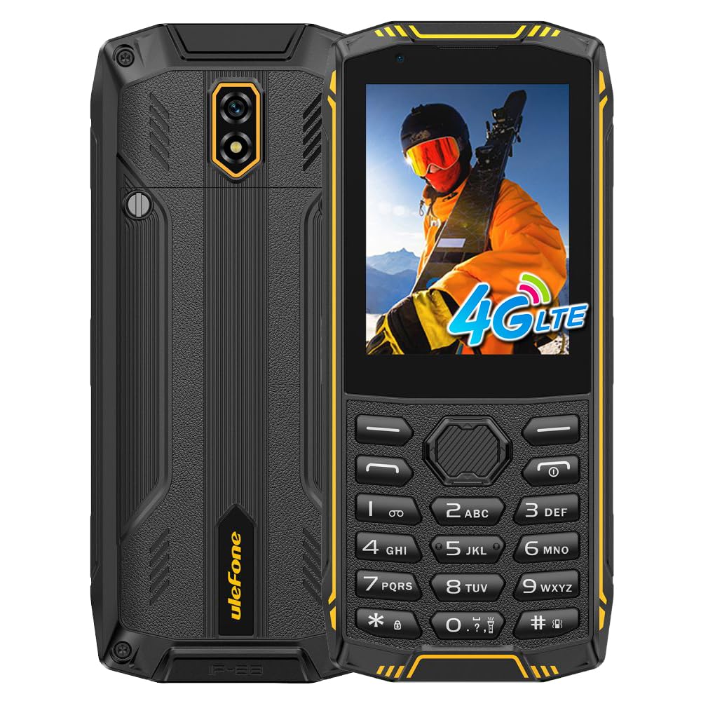 Mini 5 Mini Rugged Smartphone, 2.8 pollici, 4G Dual SIM Telefono Indistruttibile, WhatsApp, 2500mAh Telefono outdoor, Leggero, 3 slot, Jack 3.5 mm/FM/IP68/Telefoni sostitutivi,Nero
