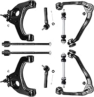 Vista 33 de Detroit Axle - Kit de suspensión delantera RWD de 10 piezas para Chevy GMC Silverado Sierra 1500 1999-2006, 2 brazos de control superior, 2 rótulas