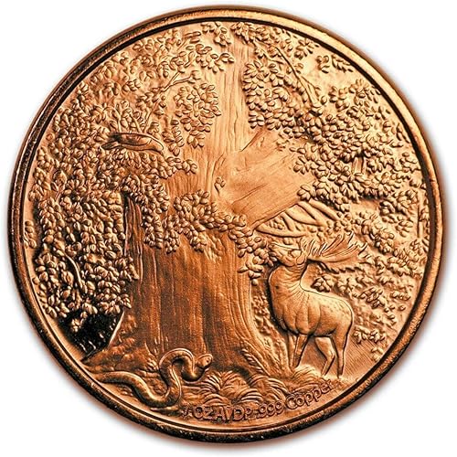 Miniatura 3 de Great Eagle Nordic Moneda de lingotes redondos de cobre .999 puro de 1 onza en cápsula - COA por Heavenly Metals