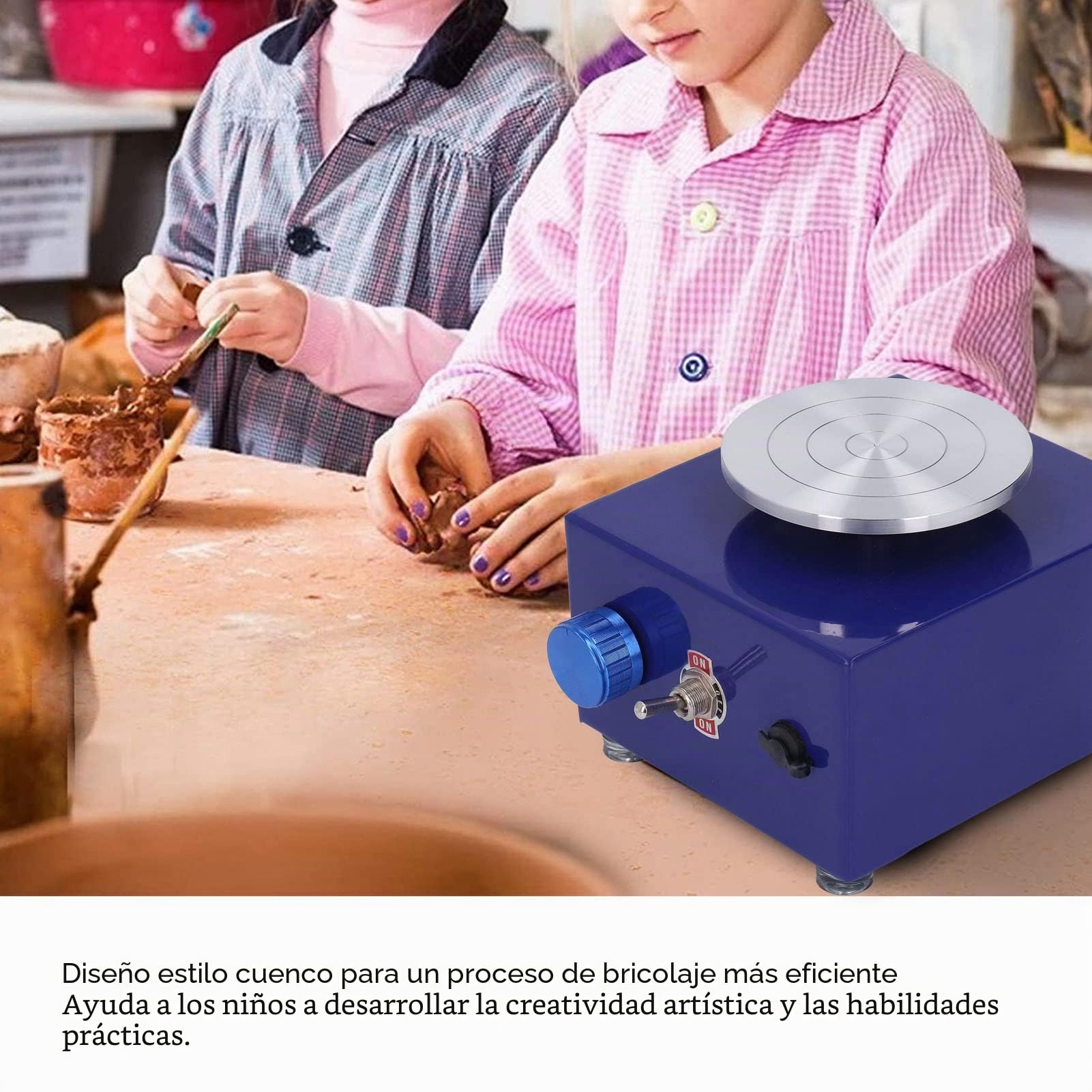 Mini Máquina de Torno de Cerámica, 2000 RPM, Estudio de Cerámica de Torno Eléctrico, Máquina Formadora de Cerámica, Herramienta de Arcilla DIY, Máquina de Cerámica para