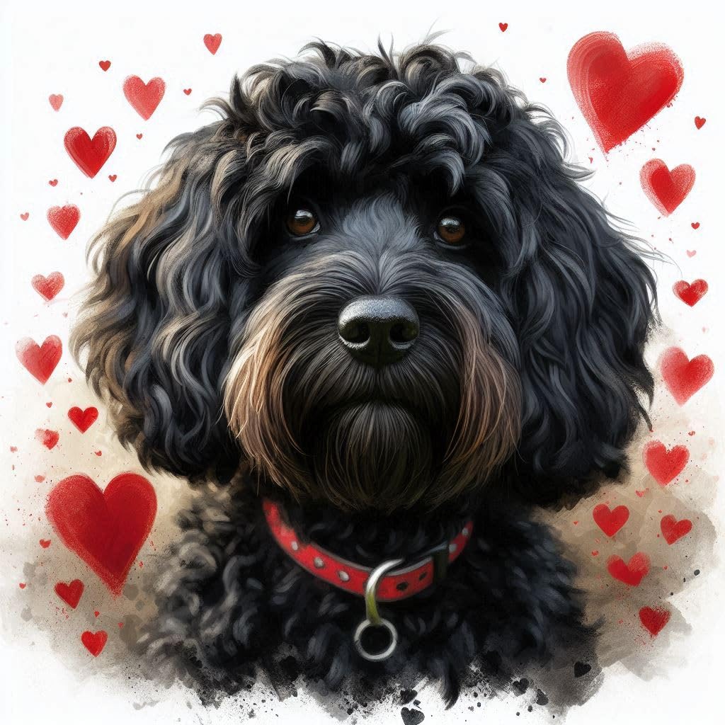 Single Luxury Black Cockapoo Birthday/Valentines/Mothers Day Card