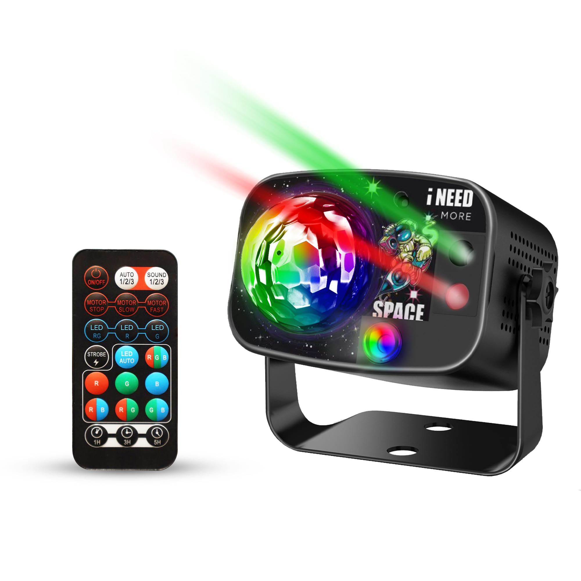 Discokugellicht, Musikgesteuertes DJ-Bühnen-Partylicht, sprachgesteuertes RGB-LED Blitzlicht mit Fernbedienung, Lichteffekte für Karaoke, Party, Hochzeit, Halloween, Weihnachten